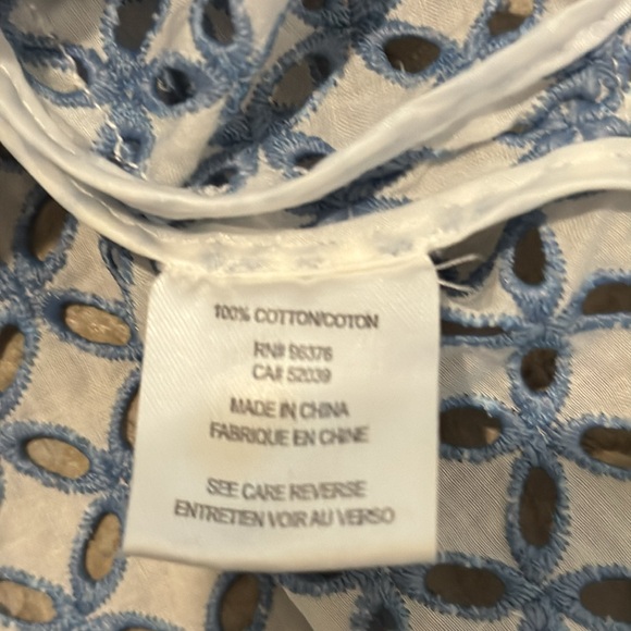 SAMUEL DONG Eyelet Cut Out Shirt Size Medium - Picture 12 of 12